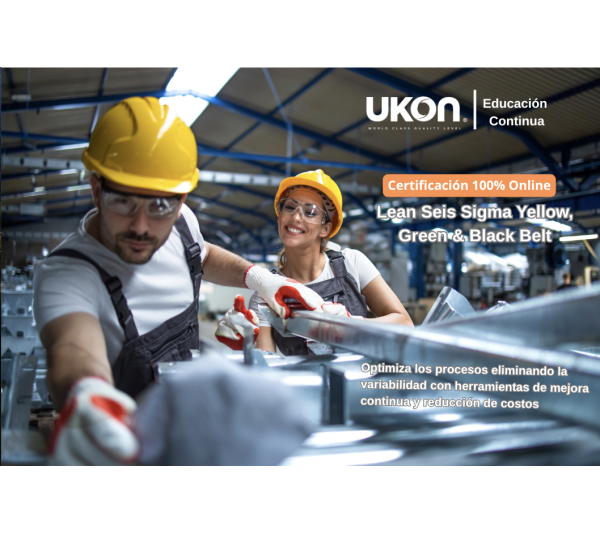 Certificación Lean Seis Sigma Nivel Yellow, Green & Black Belt.